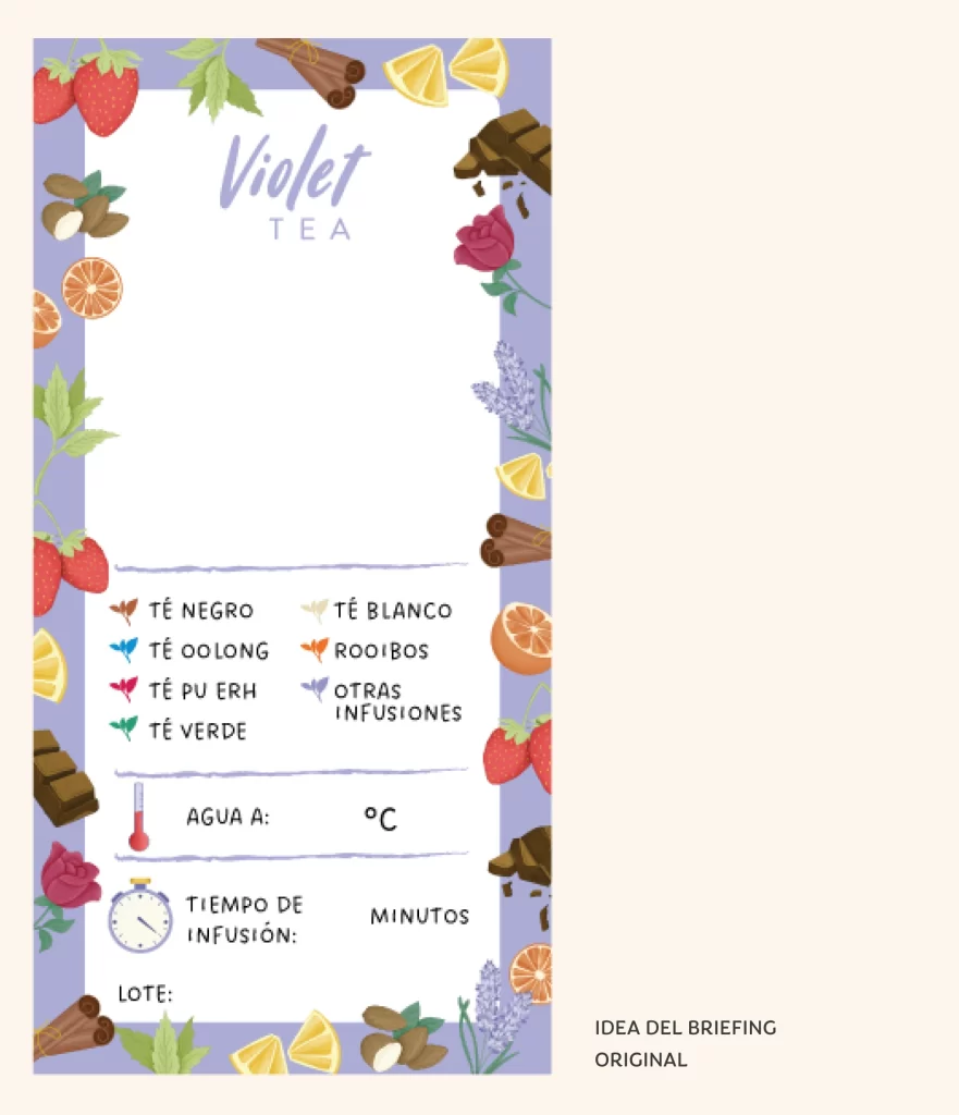 diseño etiqueta bocetos