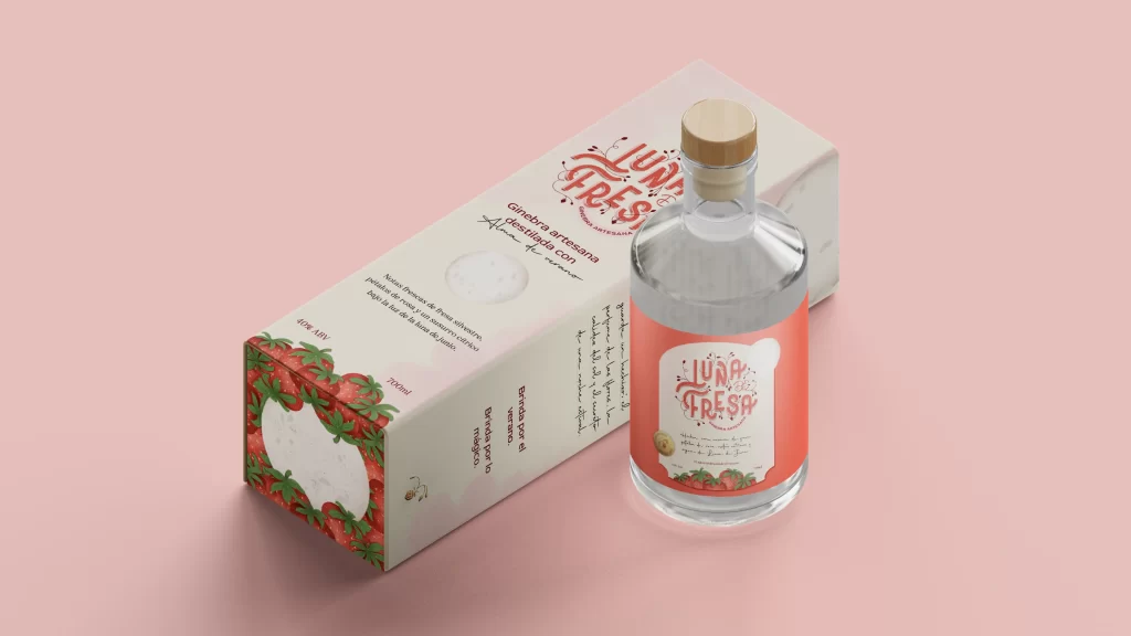 diseño etiqueta marca de bebida alcohólica