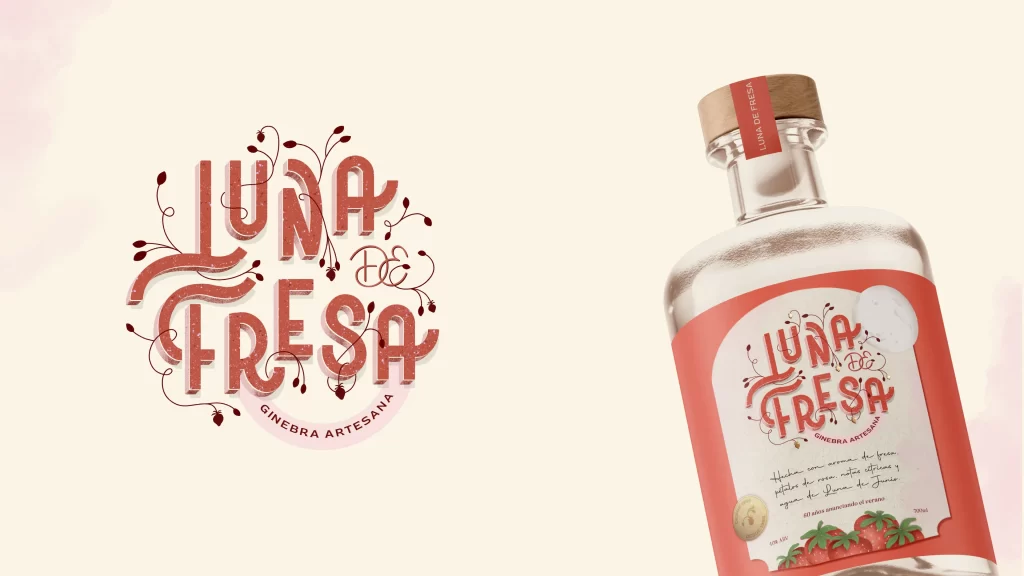 logo lettering marca de bebida alcohólica